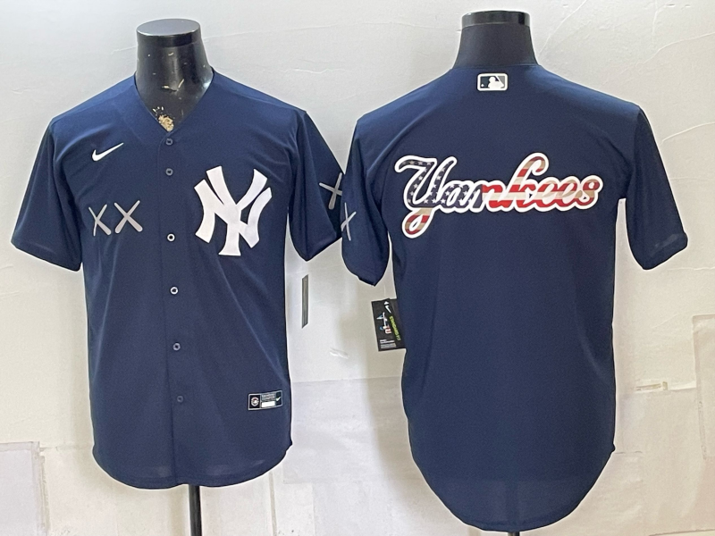 Men 2026 New York Yankees blank blue Nike MLB Jersey 0804002->new york yankees->MLB Jersey